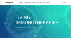 Desktop Screenshot of medigene.com